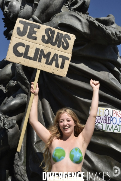 Greve mondiale pour le climat, étudiants et scolaires. Climate justice. Global strike for the climate with youth