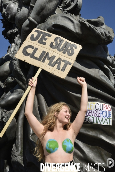 Greve mondiale pour le climat, étudiants et scolaires. Climate justice. Global strike for the climate with youth