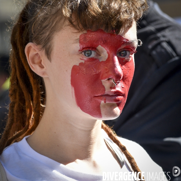 Greve mondiale pour le climat, étudiants et scolaires. Climate justice. Global strike for the climate with youth