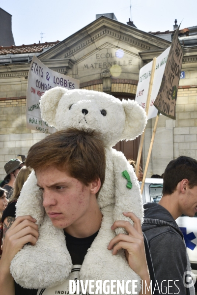 Greve mondiale pour le climat, étudiants et scolaires. Climate justice. Global strike for the climate with youth