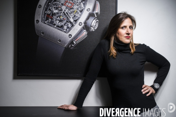 Portrait d amanda mille, fille de l horloger richard mille.