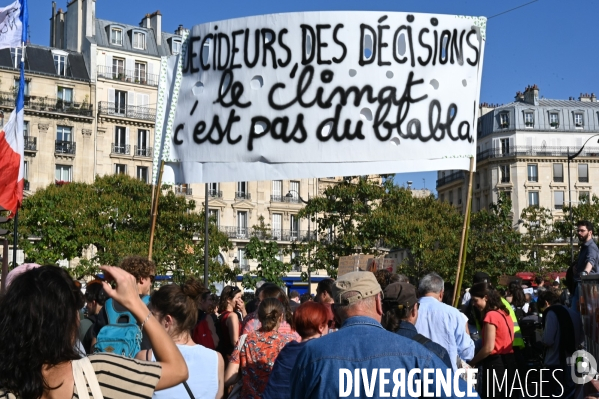 Manifestation pour le climat pertubée par les black blocks et les gilets jaunes