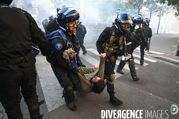 Manifestation pour le climat pertubée par les black blocks et les gilets jaunes