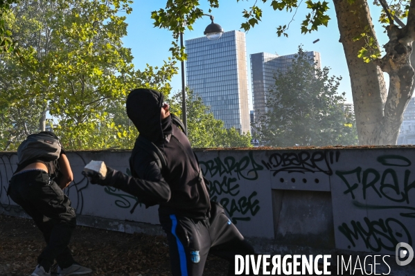 Manifestation pour le climat pertubée par les black blocks et les gilets jaunes