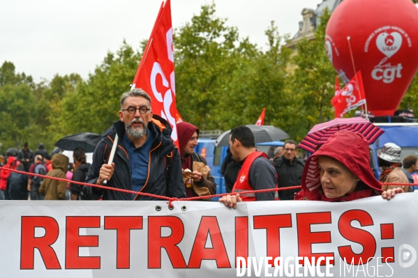 Retraites. Manifestation CGT SUD contre le projet de réforme.