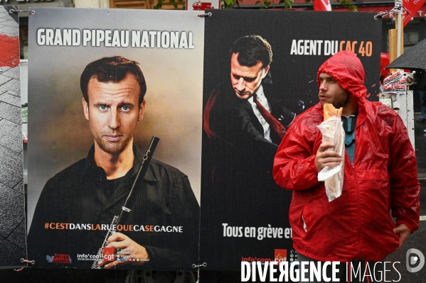 Retraites. Manifestation CGT SUD contre le projet de réforme.