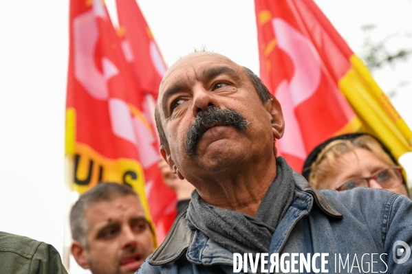 Retraites. Manifestation CGT SUD contre le projet de réforme.