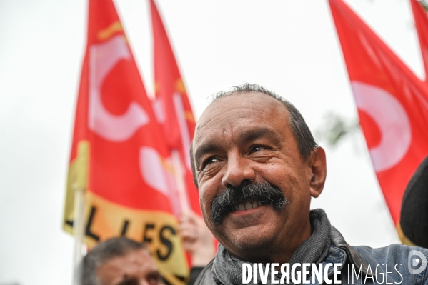 Retraites. Manifestation CGT SUD contre le projet de réforme.