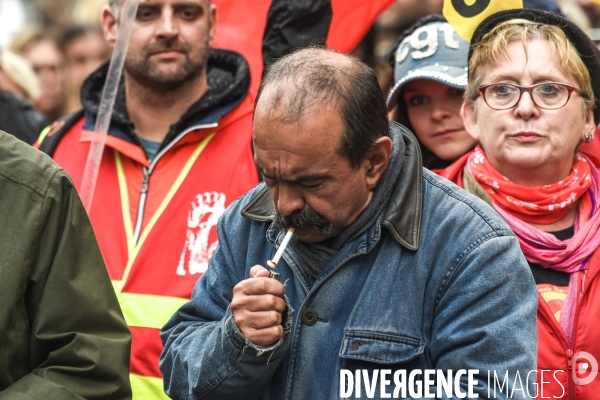 Retraites. Manifestation CGT SUD contre le projet de réforme.