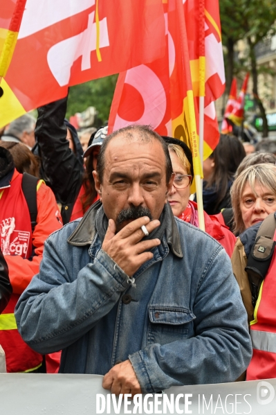 Retraites. Manifestation CGT SUD contre le projet de réforme.