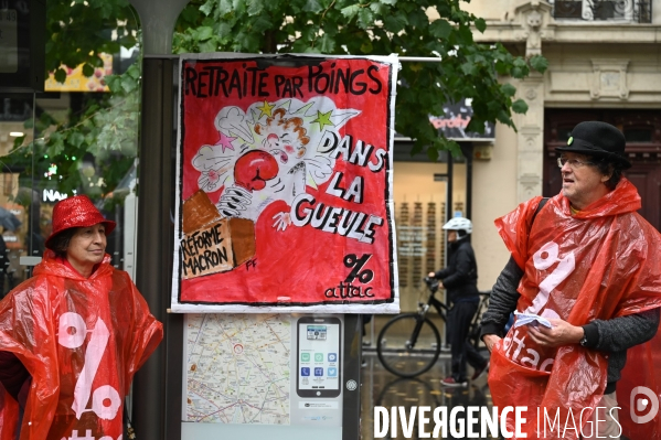 Retraites. Manifestation CGT SUD contre le projet de réforme.