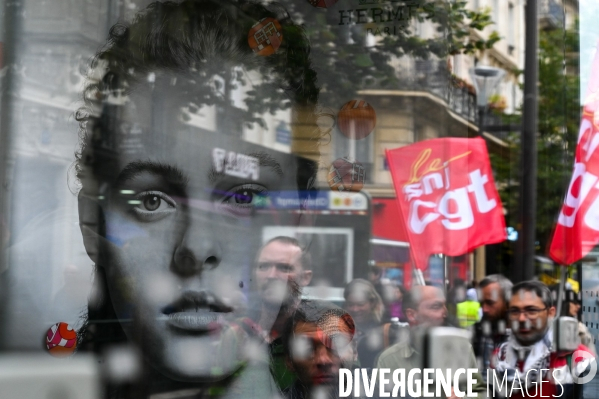 Retraites. Manifestation CGT SUD contre le projet de réforme.