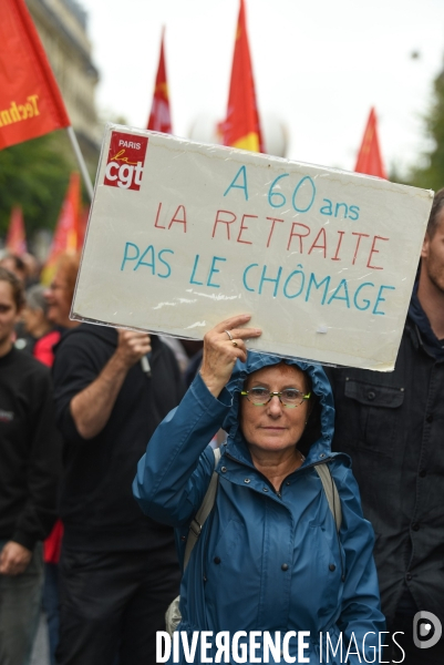 Retraites. Manifestation CGT SUD contre le projet de réforme.