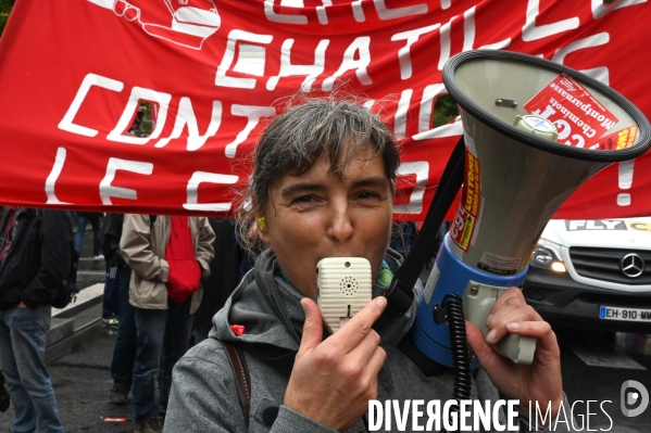 Retraites. Manifestation CGT SUD contre le projet de réforme.