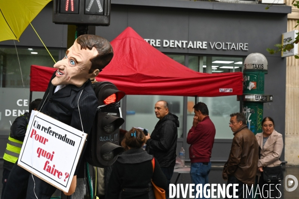 Retraites. Manifestation CGT SUD contre le projet de réforme.