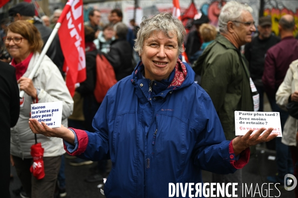 Retraites. Manifestation CGT SUD contre le projet de réforme.