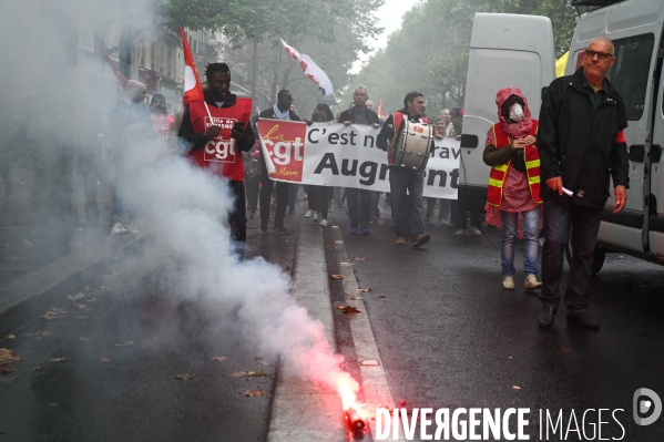 Retraites. Manifestation CGT SUD contre le projet de réforme.