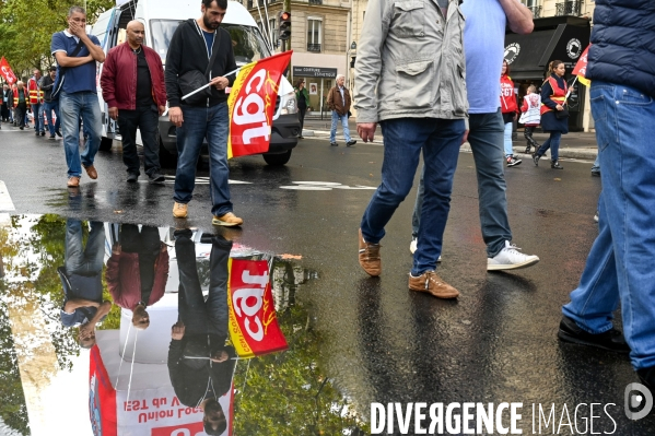 Retraites. Manifestation CGT SUD contre le projet de réforme.