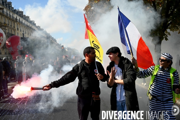 Retraites. Manifestation CGT SUD contre le projet de réforme.