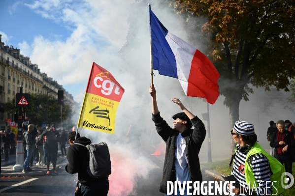 Retraites. Manifestation CGT SUD contre le projet de réforme.