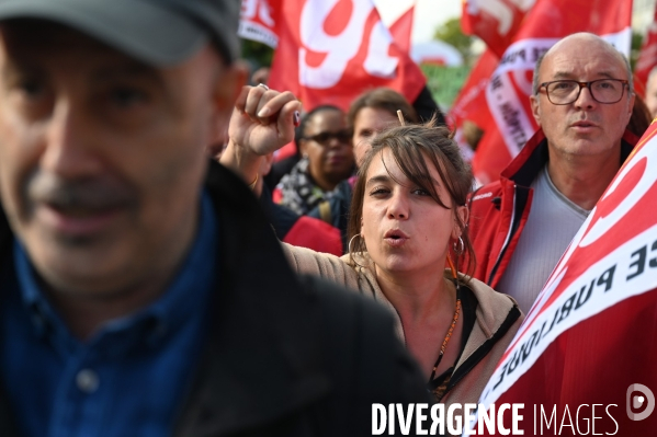 Retraites. Manifestation CGT SUD contre le projet de réforme.