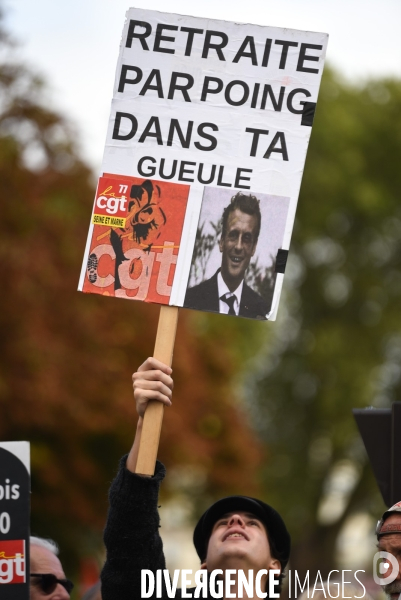 Retraites. Manifestation CGT SUD contre le projet de réforme.
