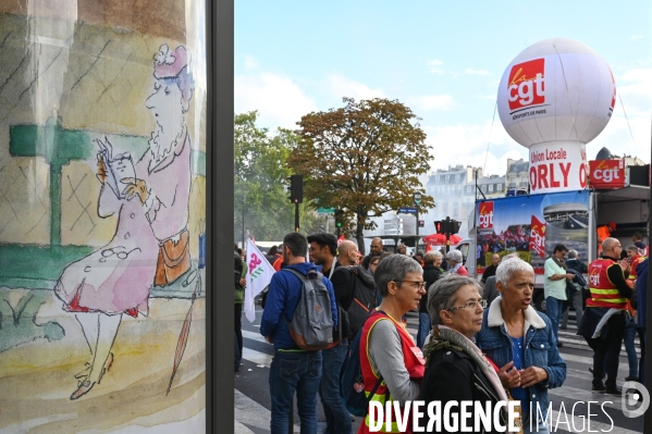 Retraites. Manifestation CGT SUD contre le projet de réforme.