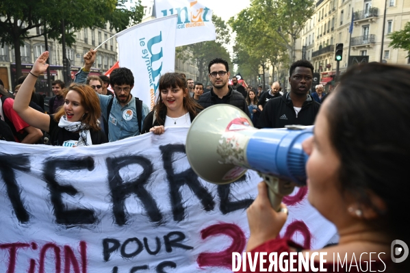Retraites. Manifestation CGT SUD contre le projet de réforme.