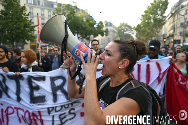 Retraites. Manifestation CGT SUD contre le projet de réforme.