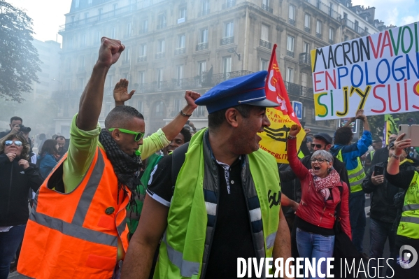 Retraites. Manifestation CGT SUD contre le projet de réforme.