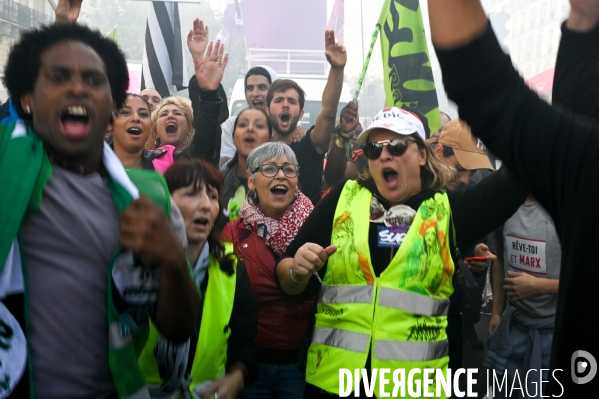 Retraites. Manifestation CGT SUD contre le projet de réforme.