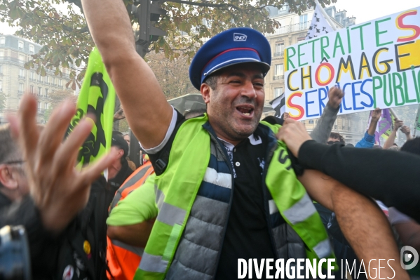 Retraites. Manifestation CGT SUD contre le projet de réforme.