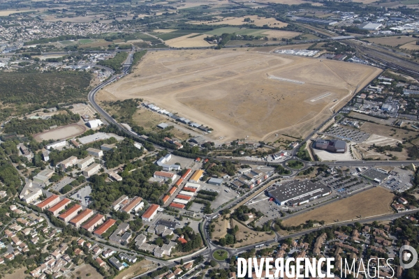 Vue aérienne de Nîmes