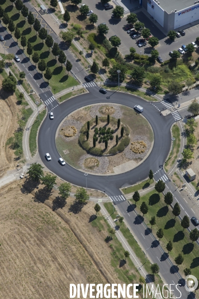 Vue aérienne de Nîmes