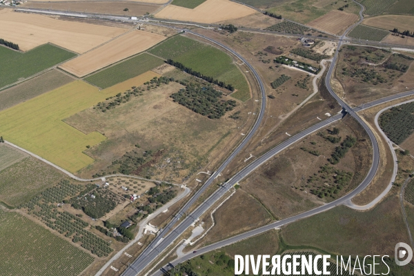 Vue aérienne de Nîmes