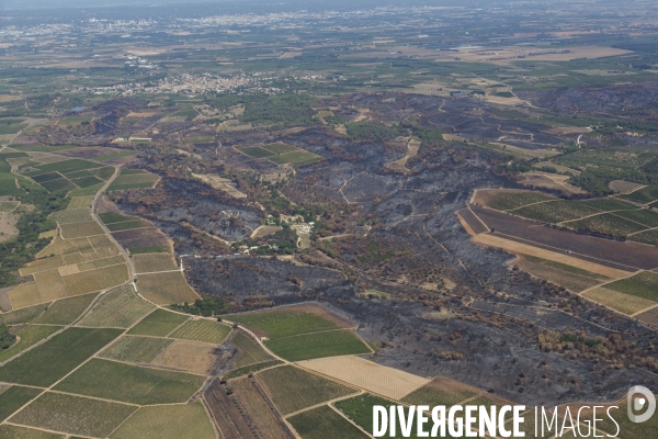 Vue aérienne de Nîmes