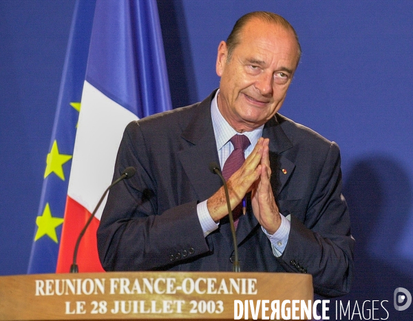 Jacques Chirac en visite dans les territoires  français du Pacifique