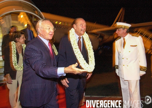 Jacques Chirac en visite dans les territoires  français du Pacifique