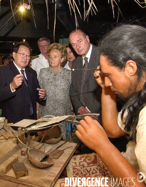 Jacques Chirac en visite dans les territoires  français du Pacifique