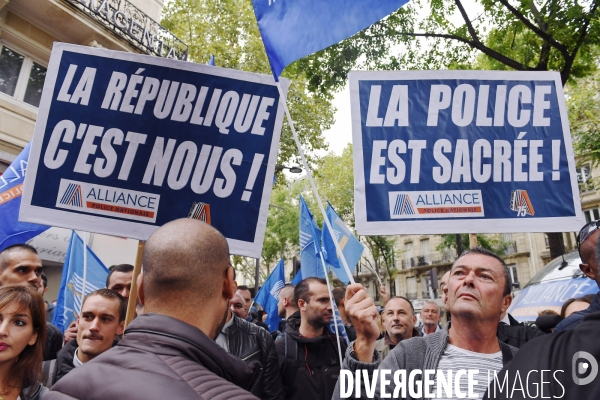 Manifestation du syndicat de police alliance