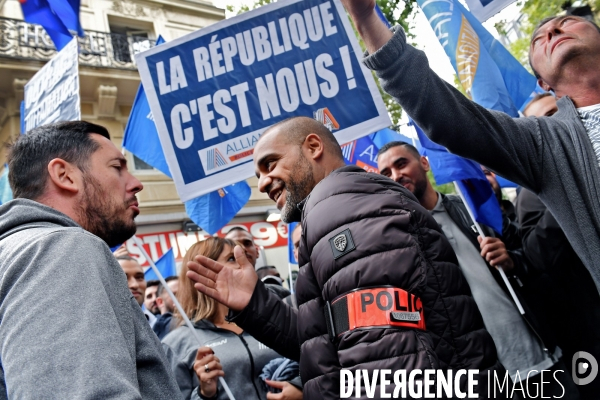 Manifestation du syndicat de police alliance