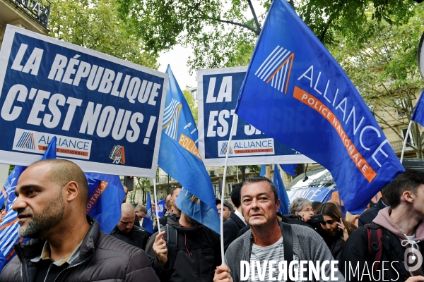 Manifestation du syndicat de police alliance