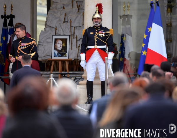 Hommage au Président  Jacques Chirac à l elysée