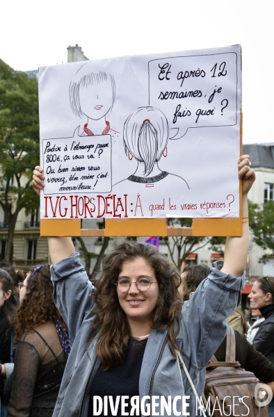 Journée internationale pour le droit à l avortement à Paris. International Day for the Right to Abortion.