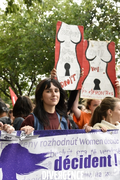Journée internationale pour le droit à l avortement à Paris. International Day for the Right to Abortion.