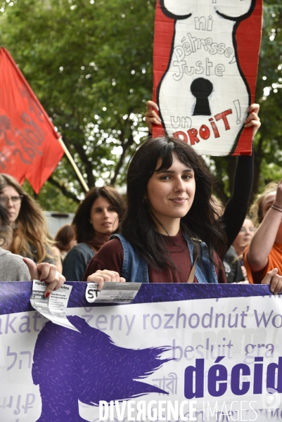 Journée internationale pour le droit à l avortement à Paris. International Day for the Right to Abortion.