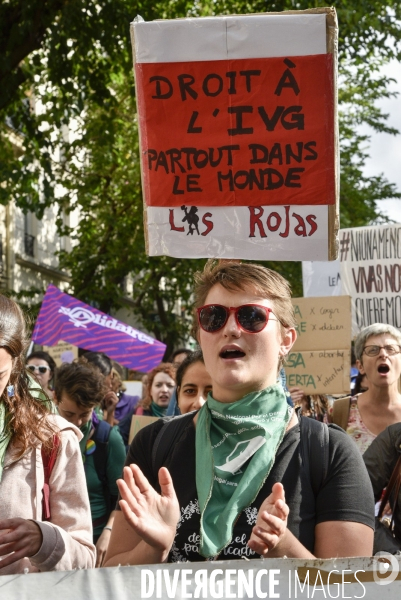 Journée internationale pour le droit à l avortement à Paris. International Day for the Right to Abortion.