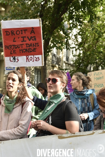 Journée internationale pour le droit à l avortement à Paris. International Day for the Right to Abortion.