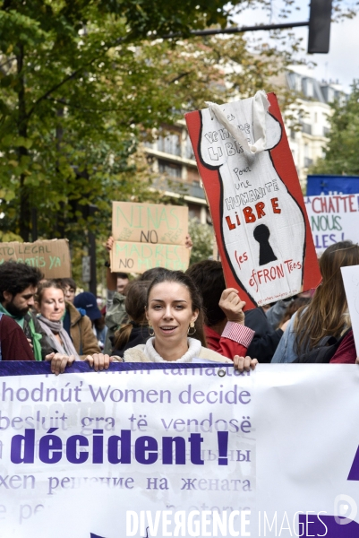 Journée internationale pour le droit à l avortement à Paris. International Day for the Right to Abortion.