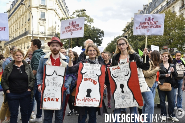 Journée internationale pour le droit à l avortement à Paris. International Day for the Right to Abortion.